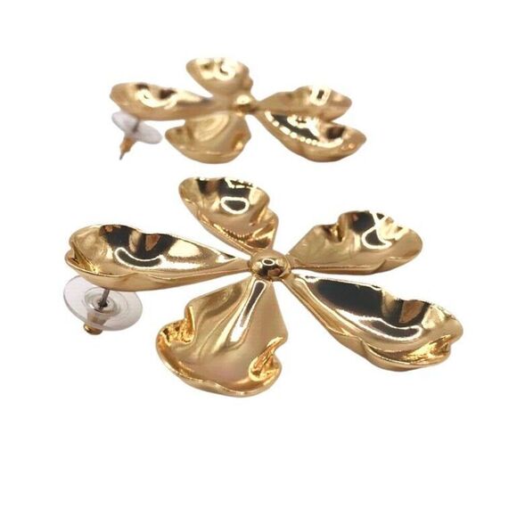 Maximalist Bold Statement Flower Earrings by Express - Picture 2 of 7